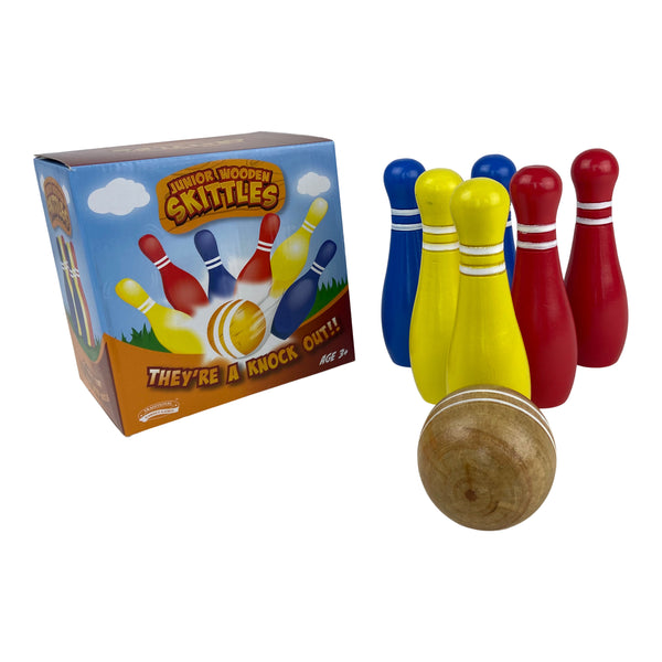 Junior Wooden Skittles Traditional Garden Games