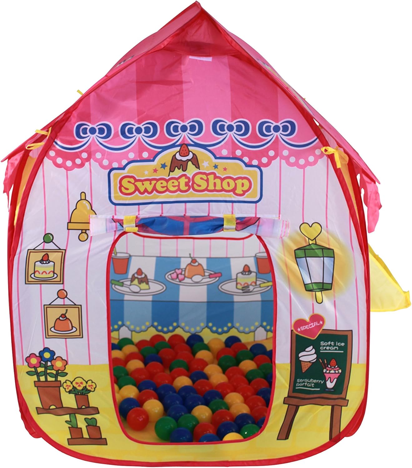sweet tent Sweet Shop Play Tent with 100 Balls | Indoor Outdoor Play Tent