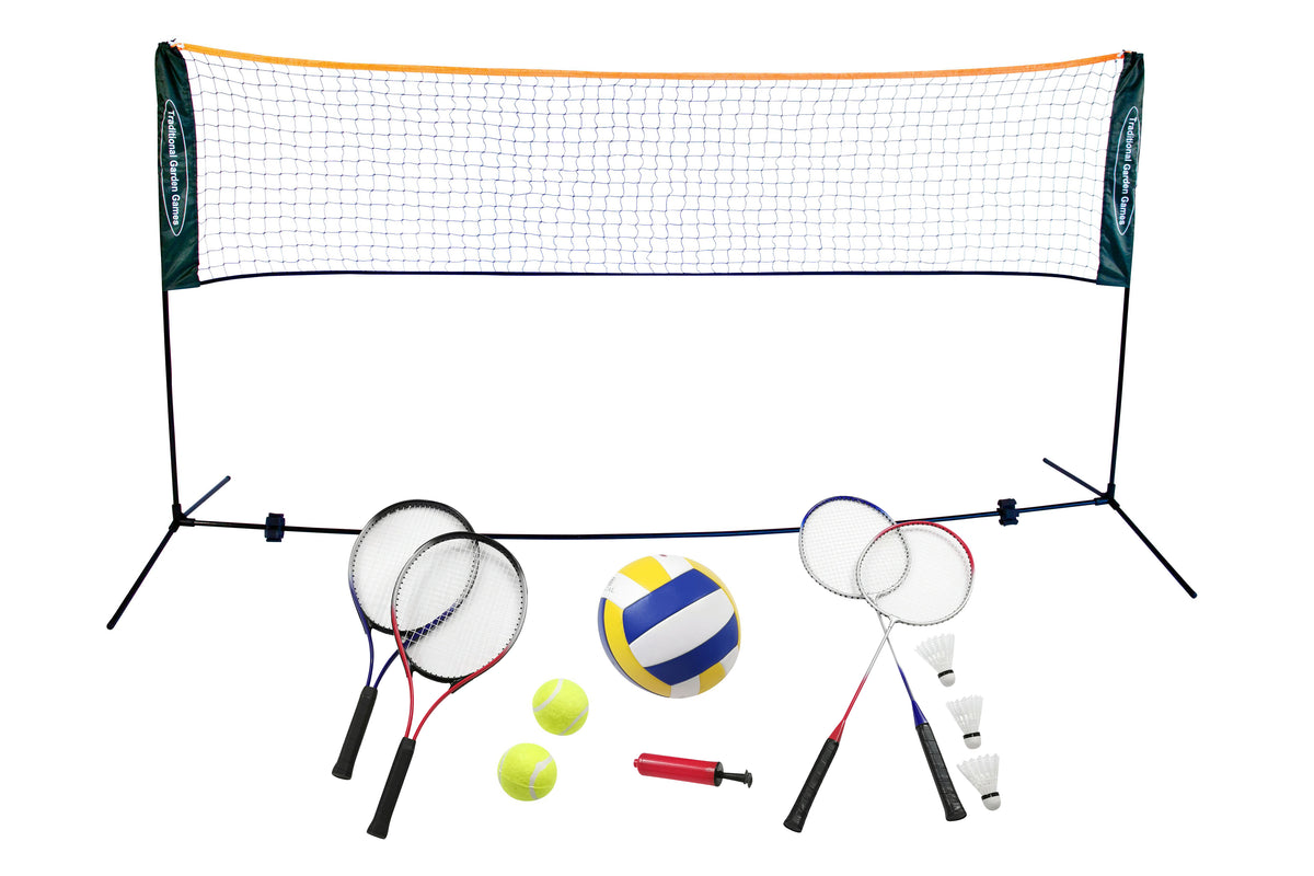 3 in 1 Volleyball and Tennis Set with 6m Net