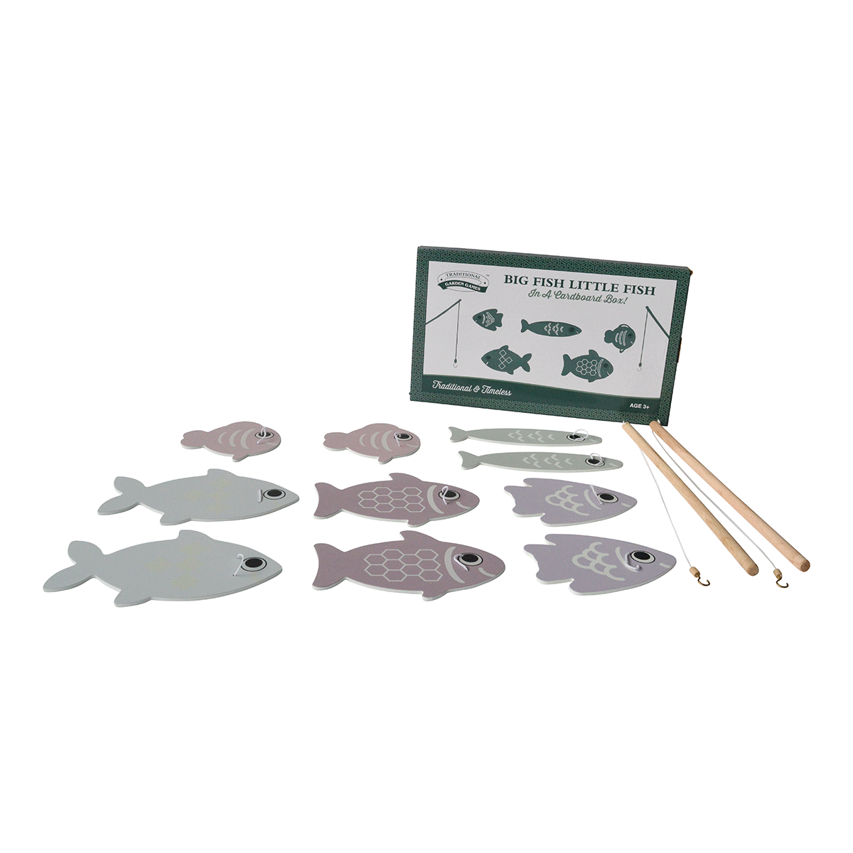 Traditional Garden Games NEW Wooden Big Fish Little Fish