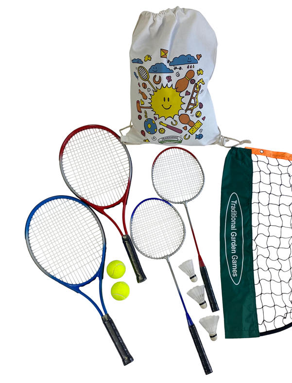 2 Player Badminton &amp; Tennis Set with 3m Net