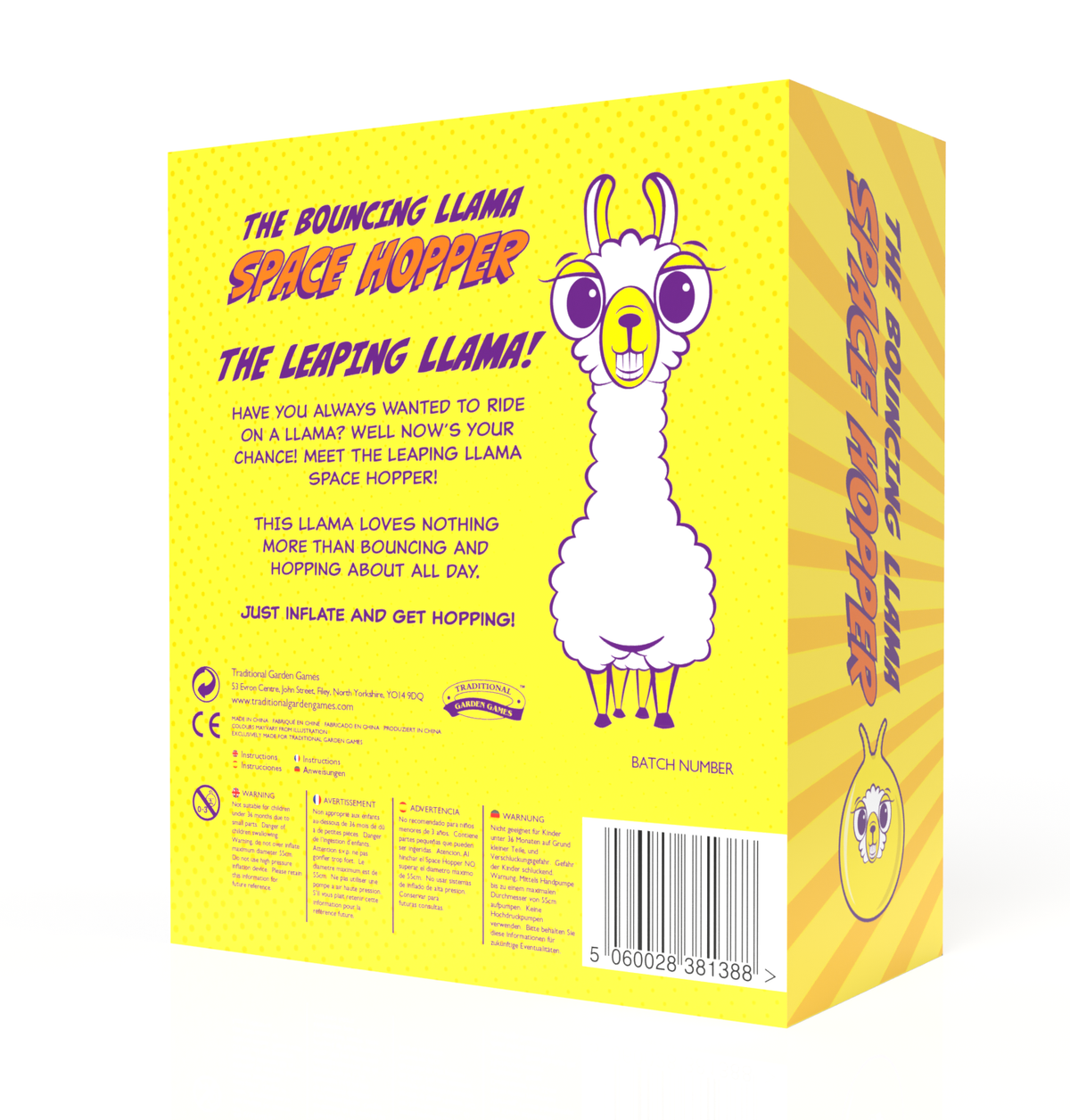 Llama Space Hopper Yellow