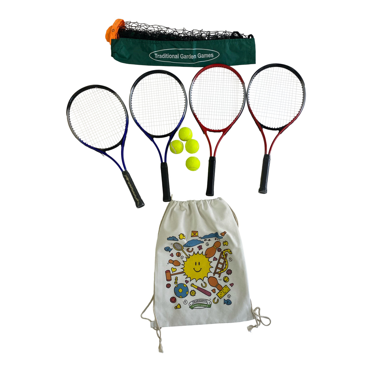 Doubles Tennis Set with 3m Net