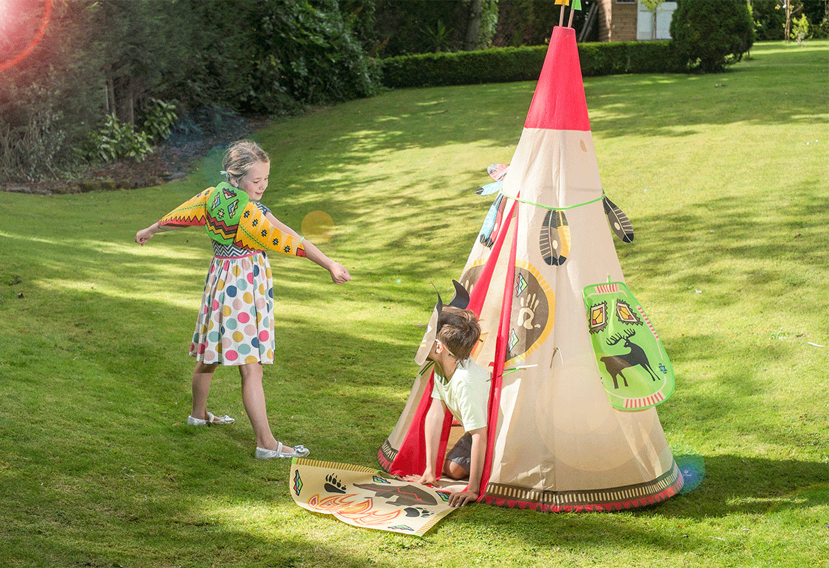Traditional Garden Games Wigwam Play Tent Set